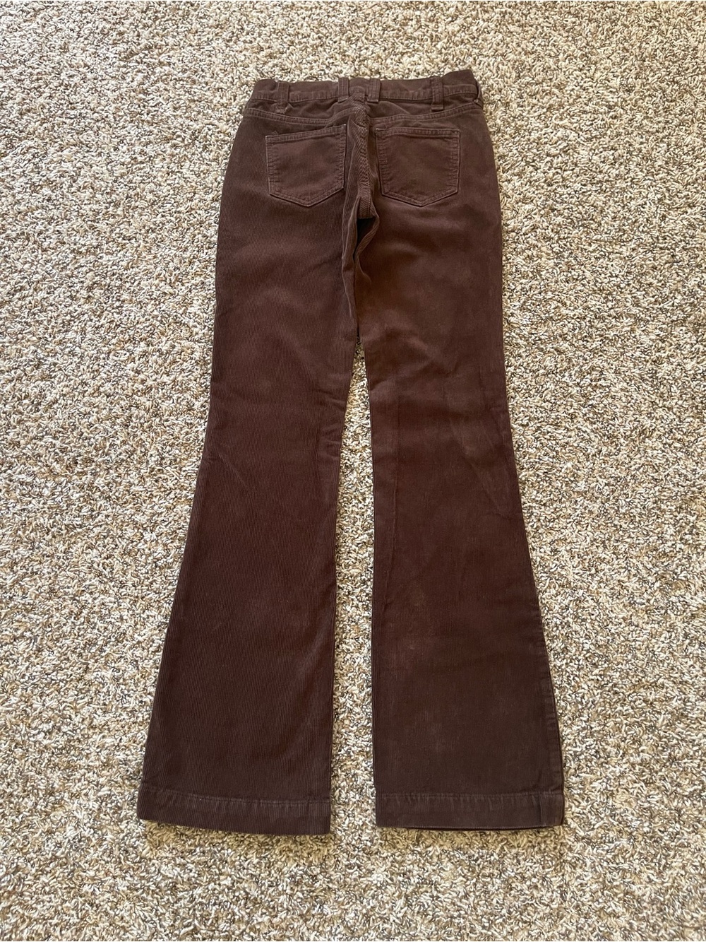 J Galt Brandy Melville Shanghai Brown Corduroy Pants Womens S Mid Rise Flare Y2K - Picture 2 of 10